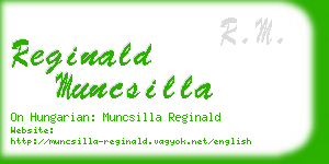 reginald muncsilla business card